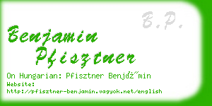 benjamin pfisztner business card